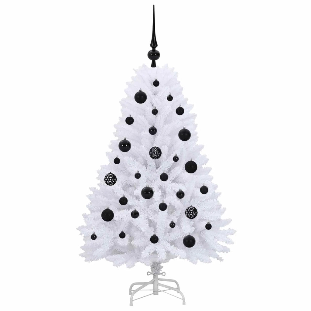 Albero di Natale | Decorazioni natalizie Artificiale con Rami Pieghevoli Bianco 120 cm