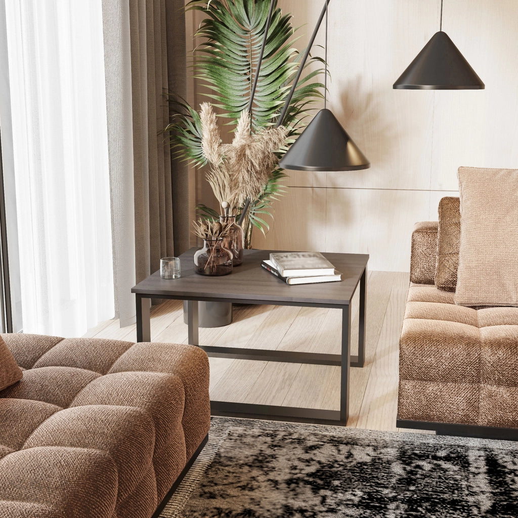 Gamba Tavolo ¨C Zephmum ¨C Design Rettangolare 70x41 cm Nero
