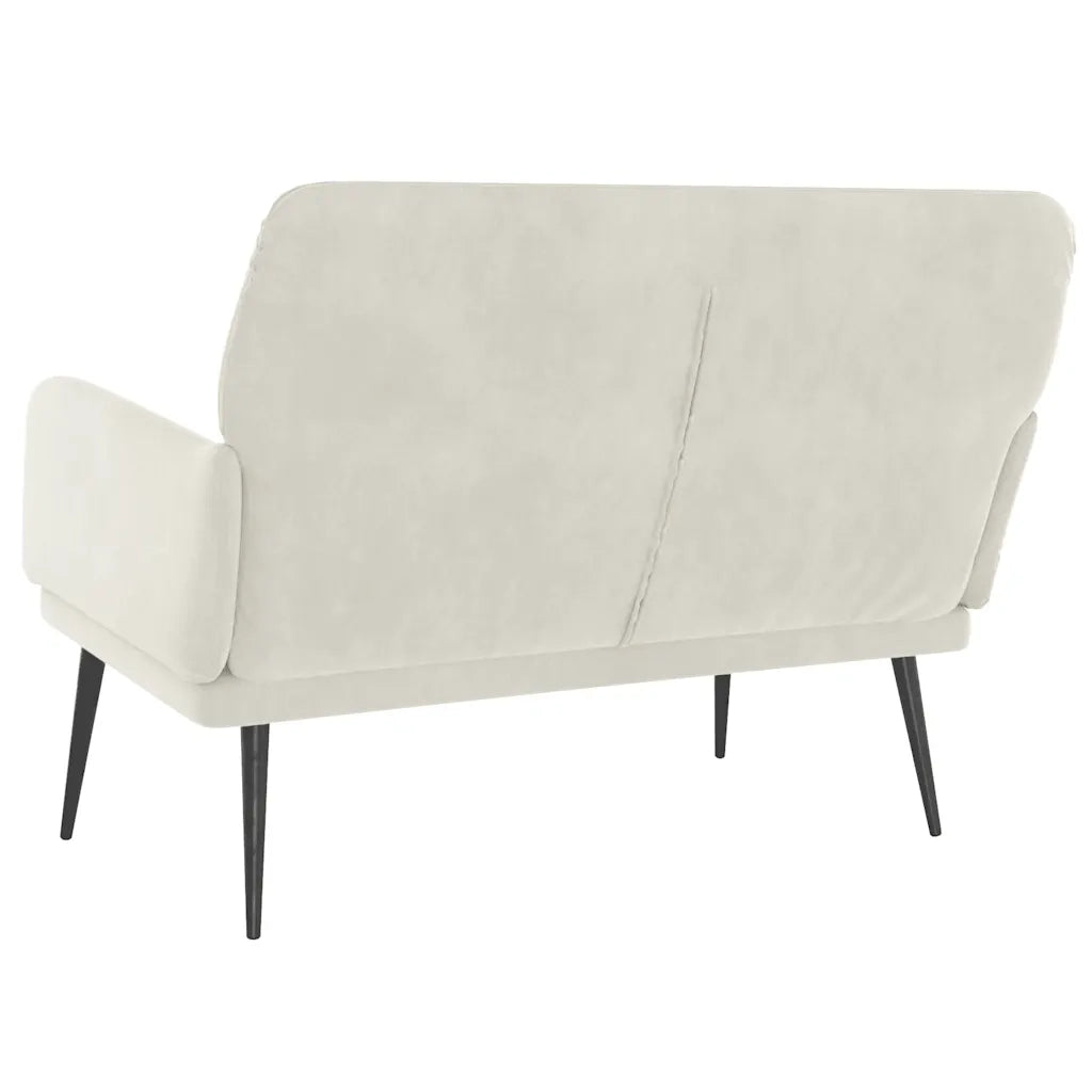 Panca Crema 108x79x79 cm in Velluto CFW7648212