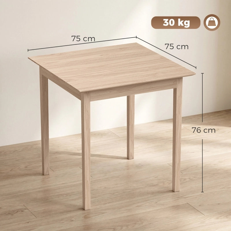 TAVOLO da pranzo quadrato 75x75x76 cm Legno di pino naturale