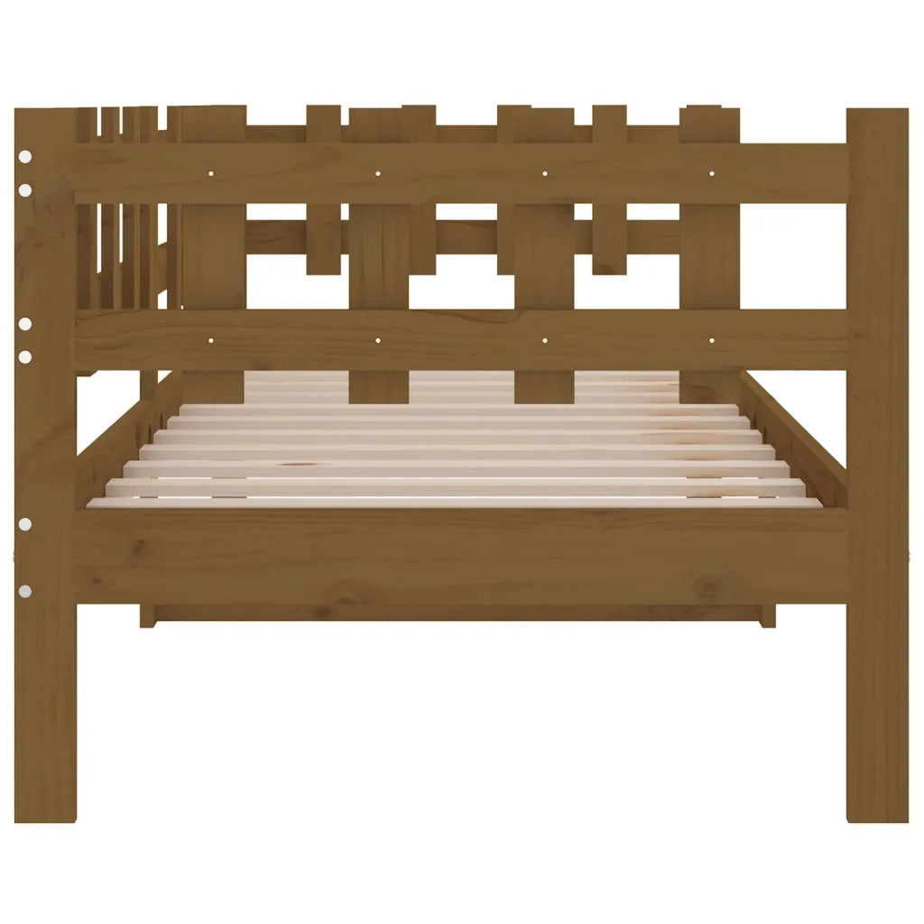 Dormeuse Marrone Miele 80x200 cm in Legno Massello di Pino