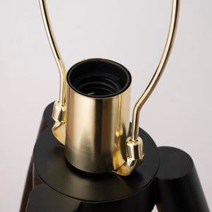 Lampada da Tavolo Ø30x62 cm E27 Paralume in Metallo Oro