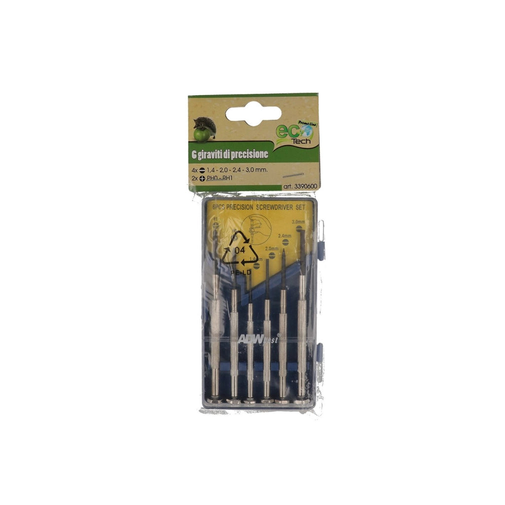 SET 6 GIRAVITI DI PRECISIONE 4 PHILLIPS + 2 POZIDR