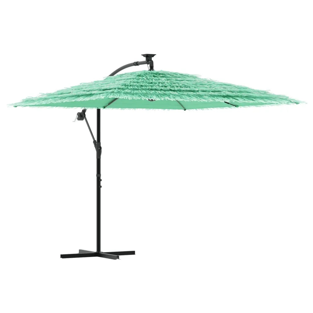 Ombrellone Giardino-Ombrello da Balcone con Palo in Acciaio Verde 246x246x230 cm