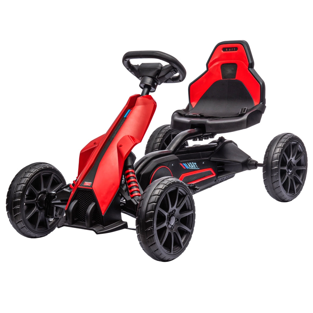 Kart Elettrico Bambini 12V ¨C Xylo ¨C Rosso 3-8 Anni con Cintura Sicurezza 100x58x58,5cm