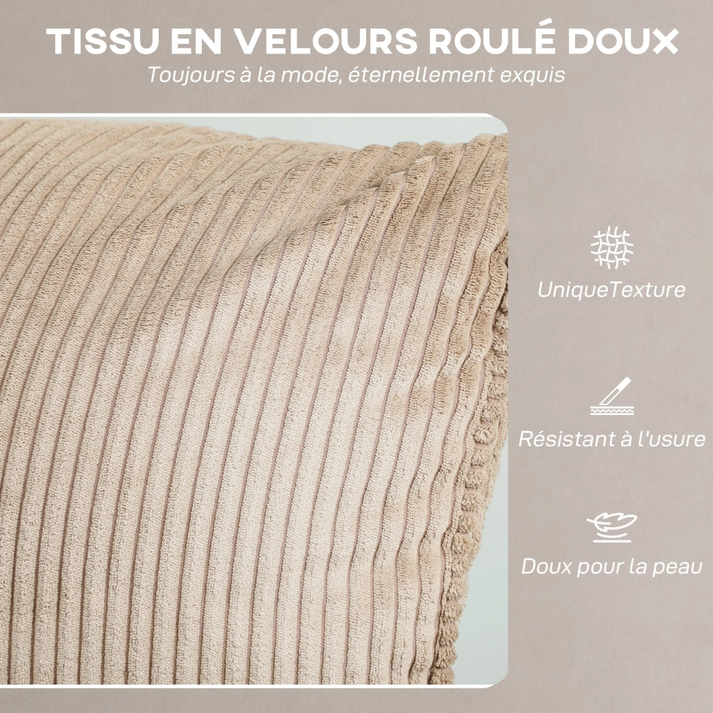 Poltrona relax elettrica massaggiante e riscaldante ¨C zephmum ¨C velluto coste marrone