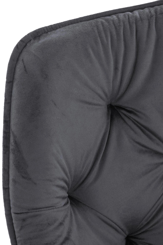 Set di 4 poltroncine Tanna in velluto grigio scuro