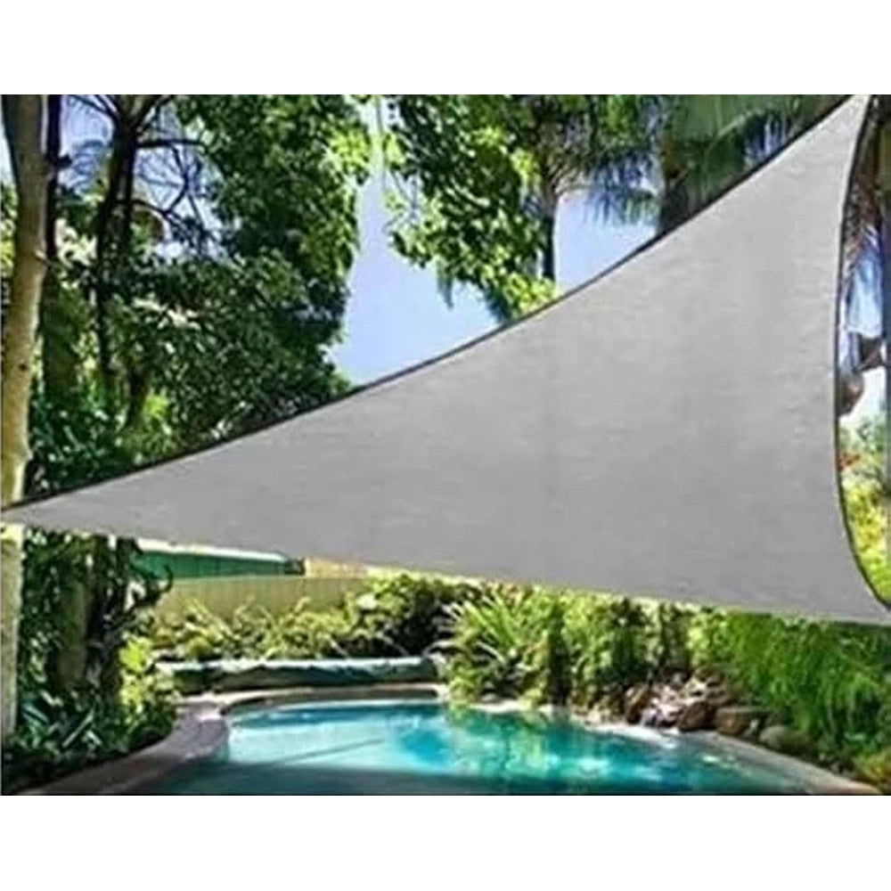 Trade Shop - Tenda Vela Ombreggiante Parasole Da Esterno Terrazze Giardino Triangolare 4 X 4 X 4 Mt - Grigio