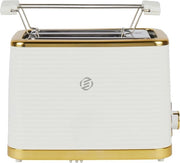 Toaster con Tostapinze - Multi Livelli di Calore - Toaster - Spazi Ampi per le Fette - Toaster Retro - Croque Monsieur