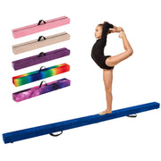 Trave da equilibrio pieghevole in schiuma per bambini adolescenti, Trave ginnastica a pavimento con maniglia Blu-Tappetini ginnastica e yoga