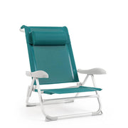 Set di 6 Spiaggine Pieghevoli con Cuscino Poggiatesta in Textilene - TROPICANA