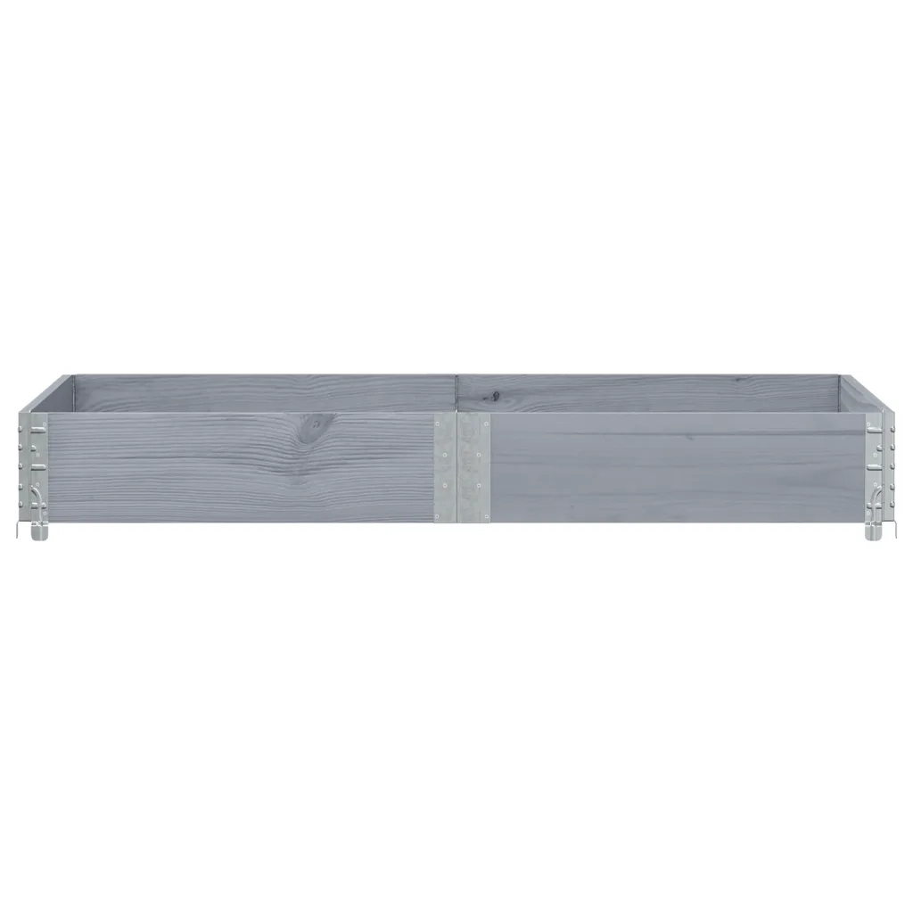 vidaXL Fioriera da Giardino Grigia 150x100 cm Legno Massello di Pino