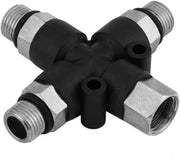 Compressore per pennello d'aria - 3-Via - Adatto per pennello d'aria - Multifunzionale - 1/8" - Ideale per artisti - Connetta facilmente.