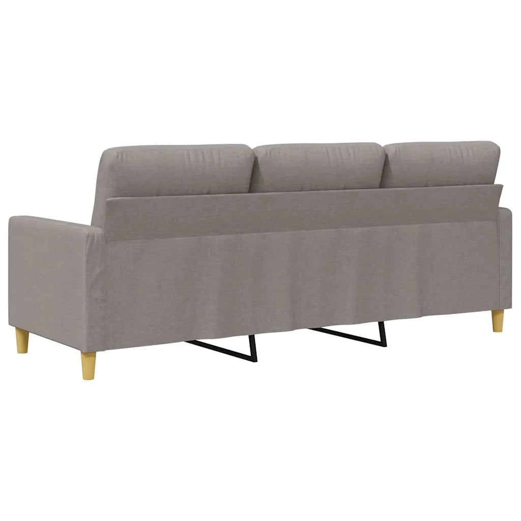 Divano a 3 Posti-Sofa 3 Posti Tortora 180 cm in Tessuto 838465