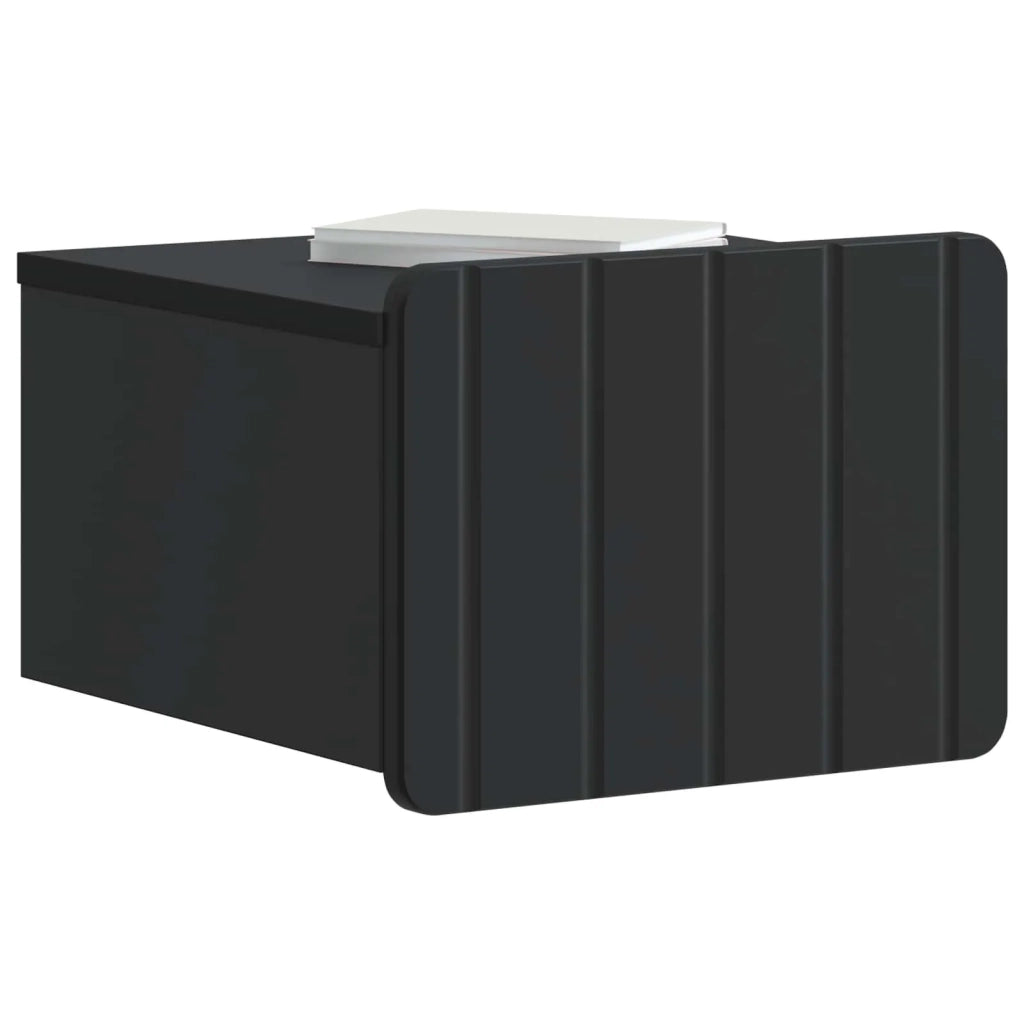 Mobiletto da notte a muro con cassetto Nero 33 x 34,5 x 24 cm 898257