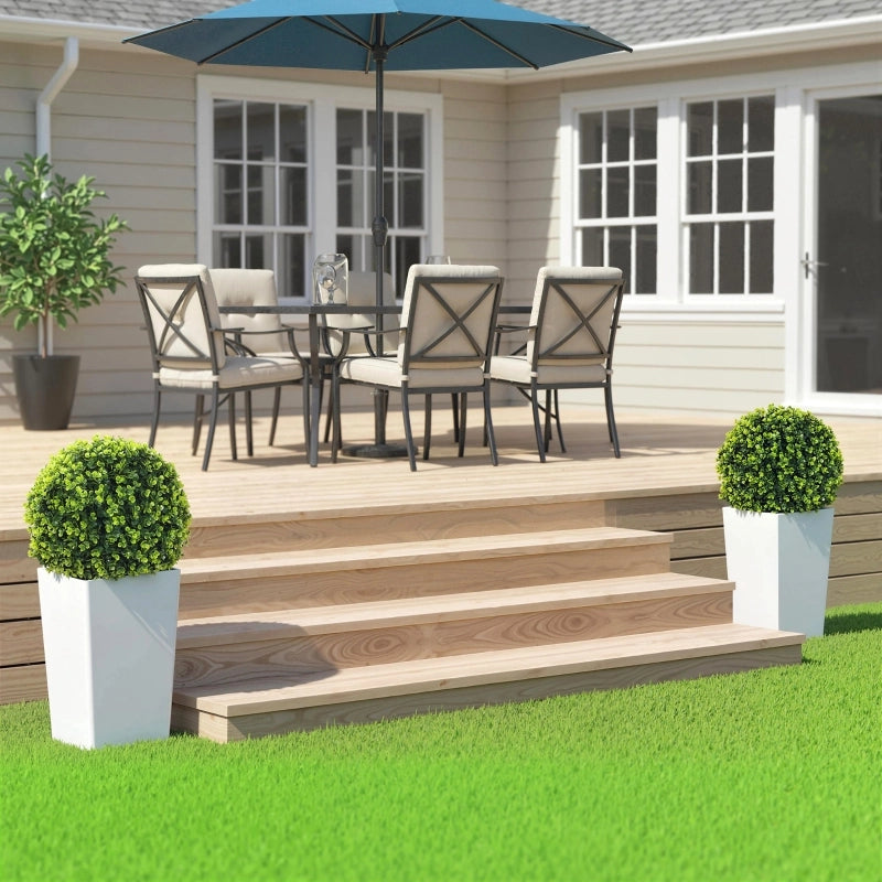 Set di 2 sfere di eucalipto artificiali, 65 cm, pianta artificiale con protezione UV, 330 foglie in vaso, verde.