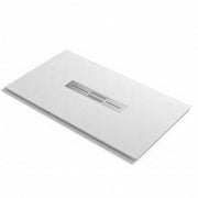 Piatto doccia in resina 90x140 cm effetto pietra con scarico centrale colore bianco MALIBU