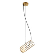 Lampada a sospensione Italux Coco oro/bianco Ø24 G9