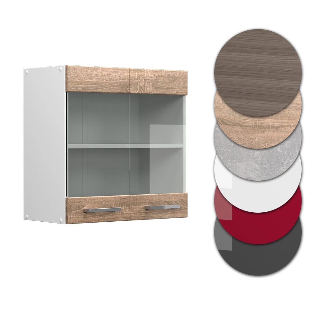 Vicco Mobile da cucina in vetro Sonoma 60 cm
