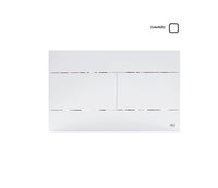 Placca di Comando OLI Slim Dual Doppio Scarico in Abs Bianco