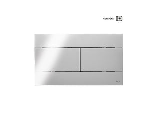 Placca di Comando OLI Slim Dual Doppio Scarico in Abs Cromo Lucida