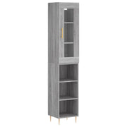 Buffet credenza cassettiera armadio mobile contenitore organizer cucina soggiorno salotto rovere Sonoma alto 34,5 x 34 x 180 cm legno ingegnerizzato grigio 02_0035342
