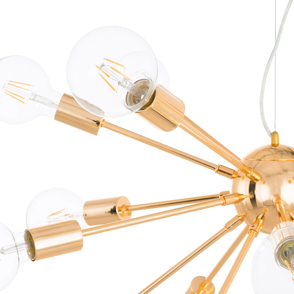 Lampadario Italux Theo industriale oro 18xE27 Ø64cm
