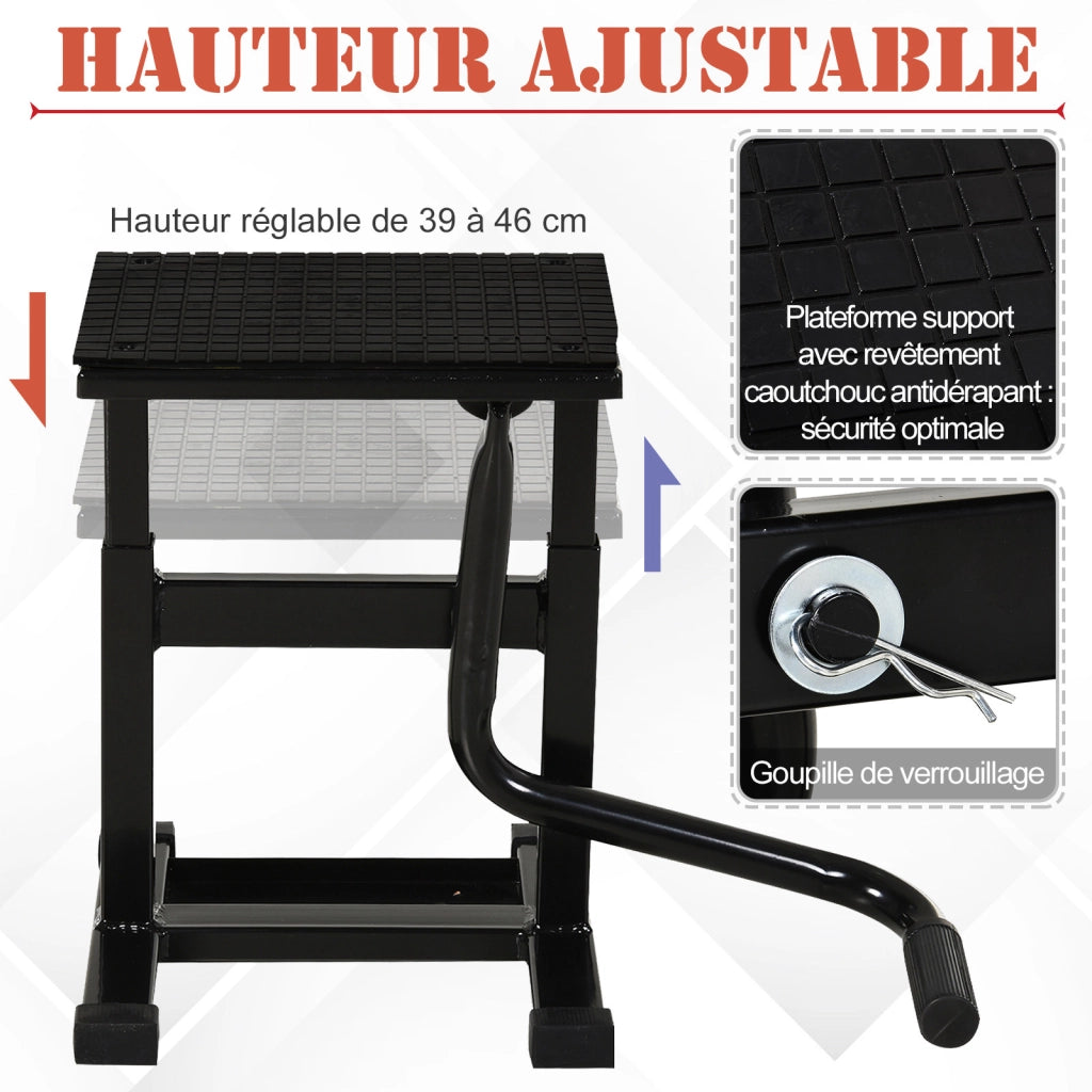 Cavalletto per Moto Regolabile ¨C Zephmum ¨C Nero