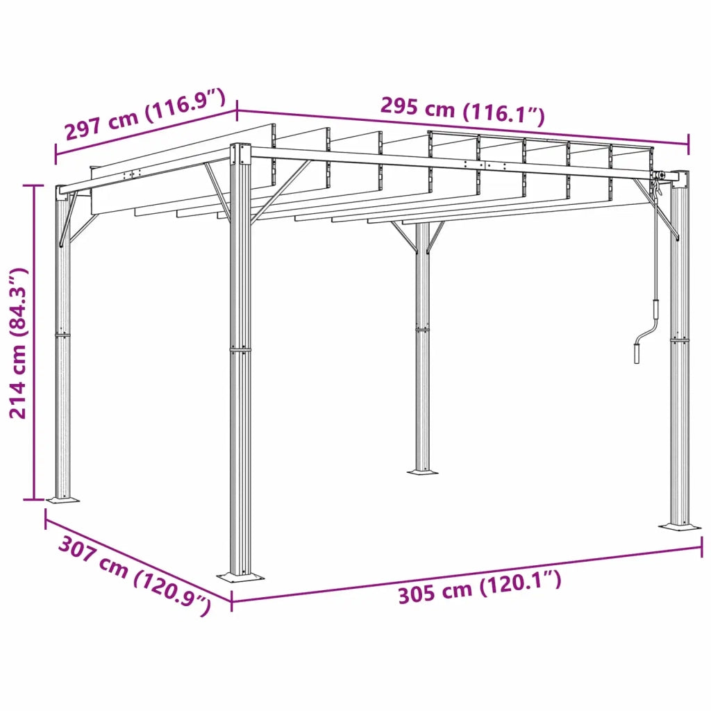 Gazebo con tetto ventilato Verde 3 x 3 x 2,14 m 42030524