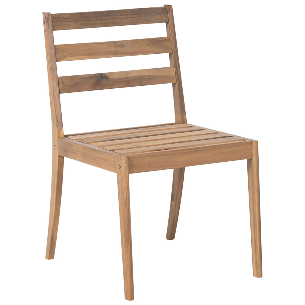 Set da pranzo da giardino con 8 sedie e tavolo marrone chiaro in legno di acacia certificato con piano rettangolare in stile rustico da esterno