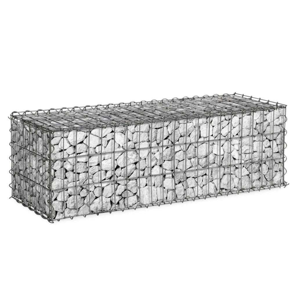 IDMarket - Set di 2 gabbioni in pietra 100 x 30 x 30 cm