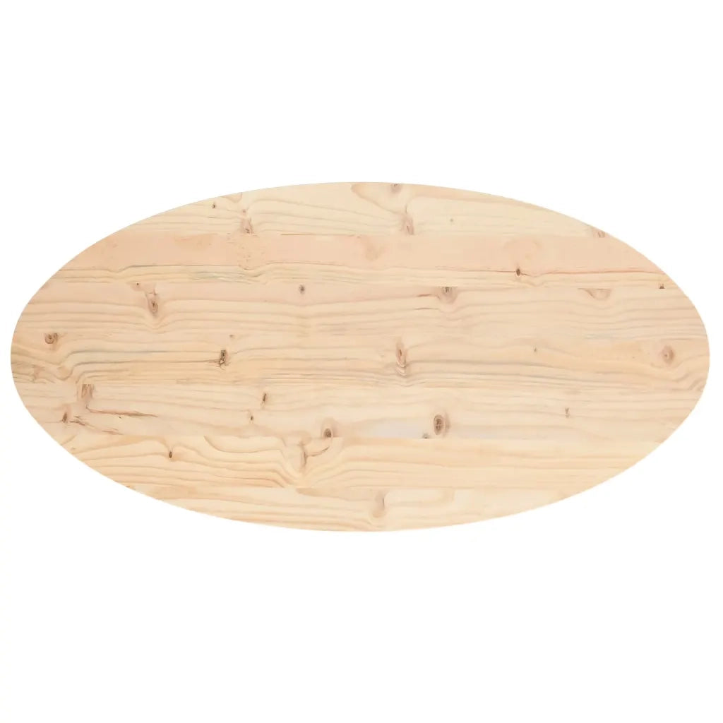 Piano del tavolo 90x45x2,5 cm in legno massello di pino ovale 824325