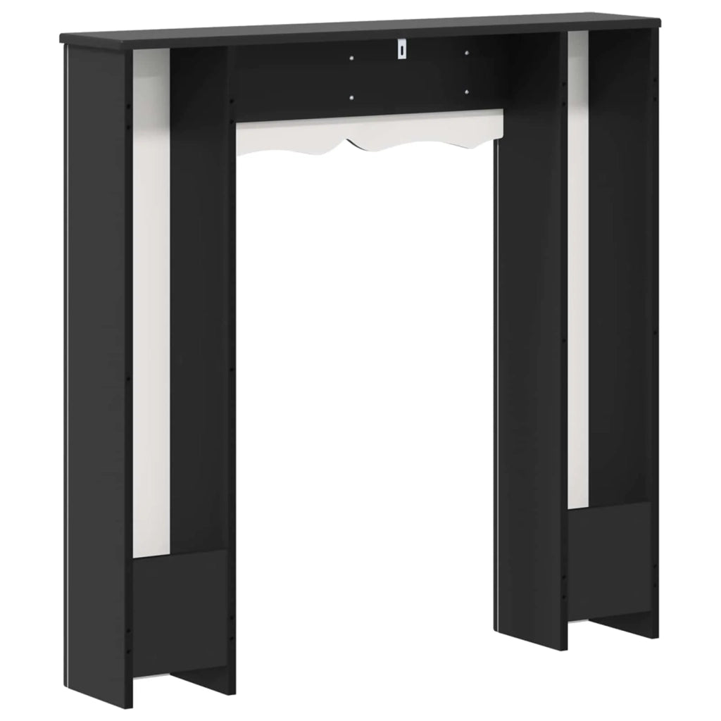 Cornice per camino Nero 102 x 20 x 102 cm Legno ingegnerizzato 8006634