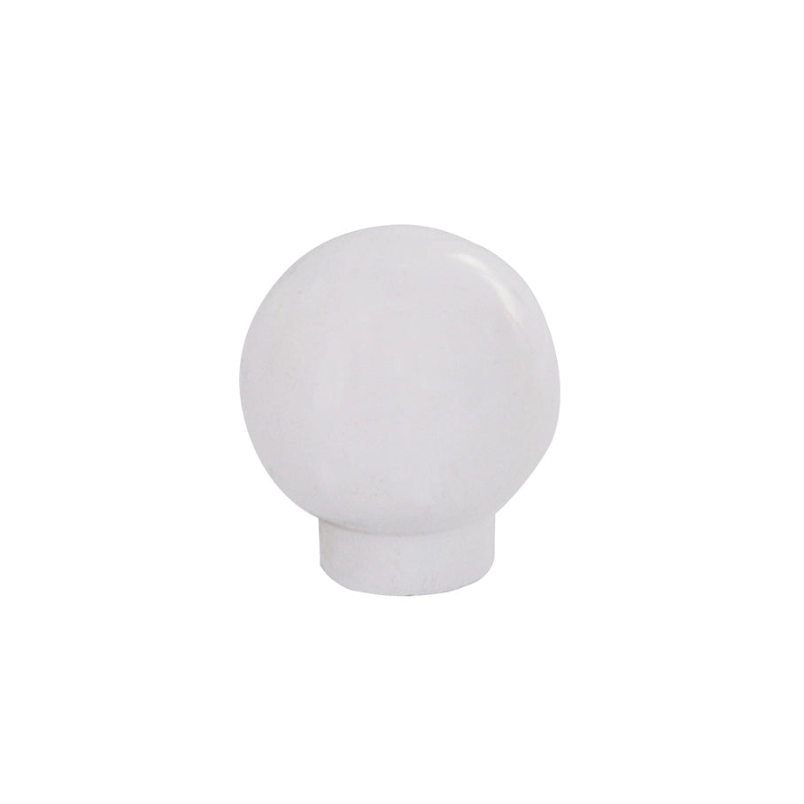 Pomolo in legno - Ã˜ 30 mm. - bianco brillante