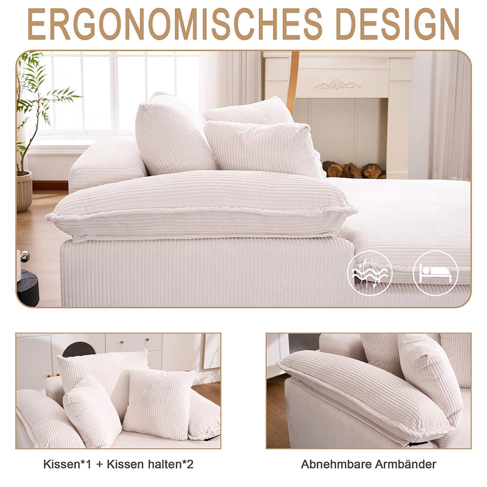 Canap¨¦ inclinable - Xylo - 46 cm - Design senza telaio, ampi braccioli