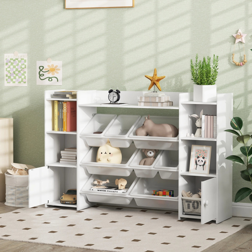 Libreria per bambini con scatole ¨C zephmum ¨C bianco 80x30x40