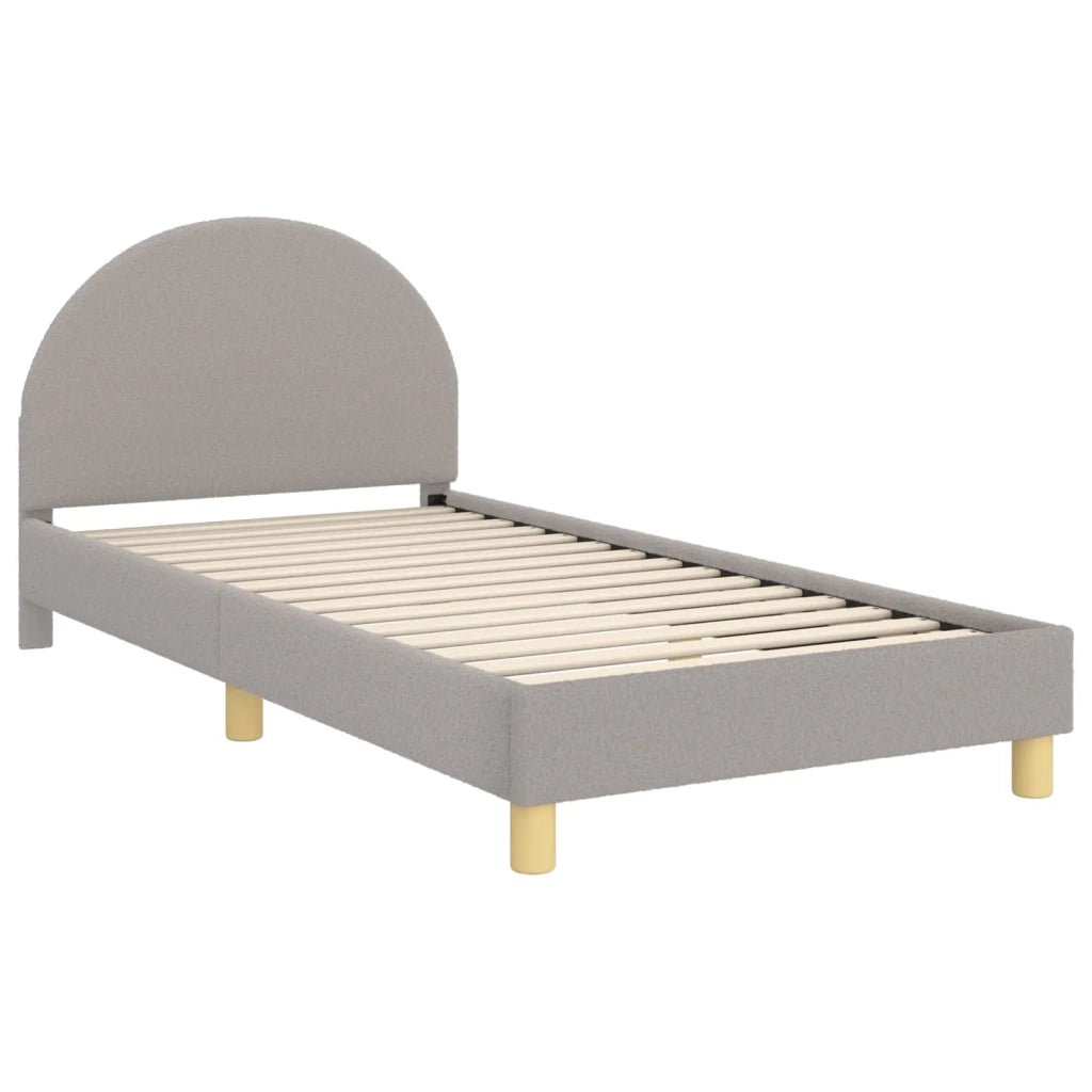 Struttura letto bambini con testata Grigio chiaro 90 x 190 cm