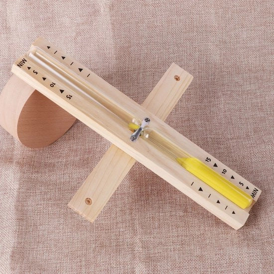 Sauna Zandloper 15 Minuti - Zandloper in Legno con Sabbia Bianca, Resistente al Calore, Adatto per Sauna e Camera SPA - Giallo