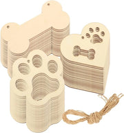 Set di Ornamenti in Legno a Forma di Cuore per DIY, Onghi e Boccioli di Corteccia per Schede e Artigianato