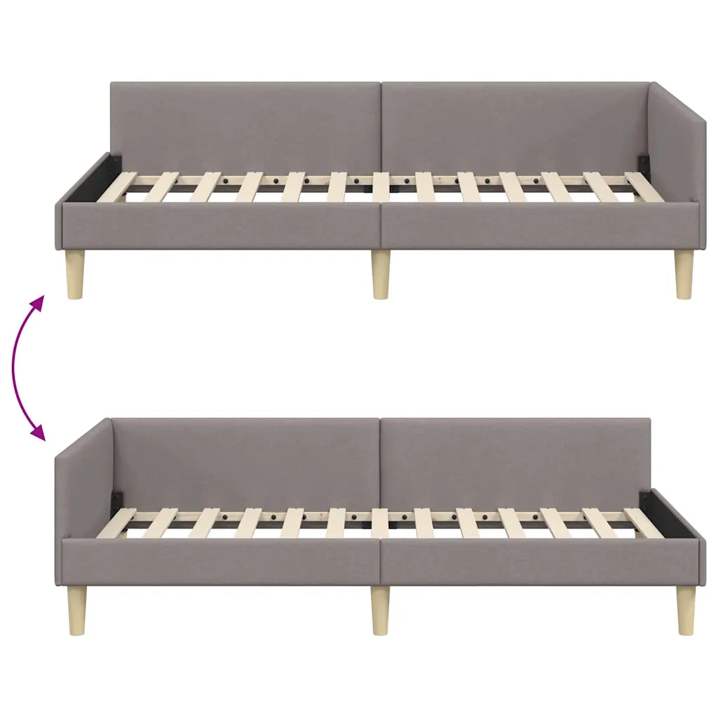 Cornice del letto ad angolo Talpa 90 x 190 cm Tessuto 42016114