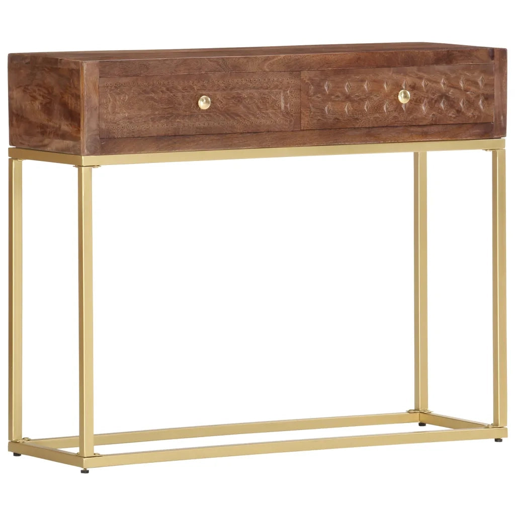 Tavolo Consolle 90x30x75 cm in Legno Massello di Mango 286555
