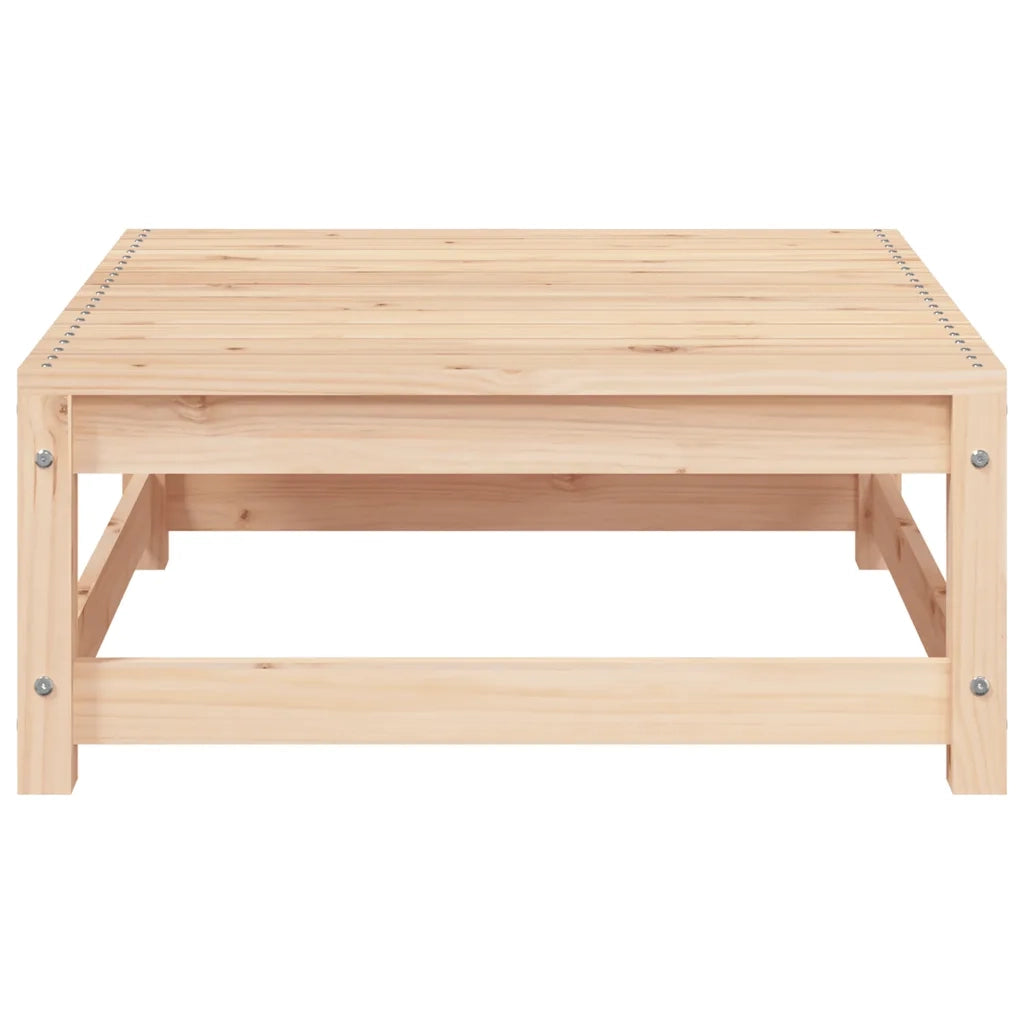 Poggiapiedi da Giardino con Cuscino in Legno Massello di Pino CFW9595755