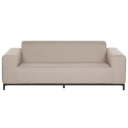 Divano da giardino Tessuto beige Gambe in alluminio Nero Tappezzeria per interni Mobili per esterni Resistente agli agenti atmosferici