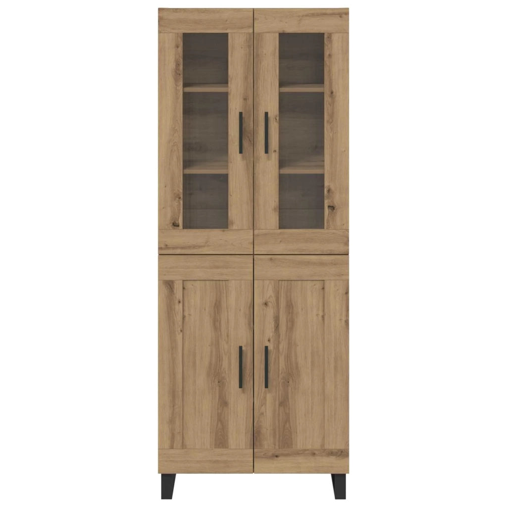 Credenza 2 pcs Rovere artigianale Legno multistrato