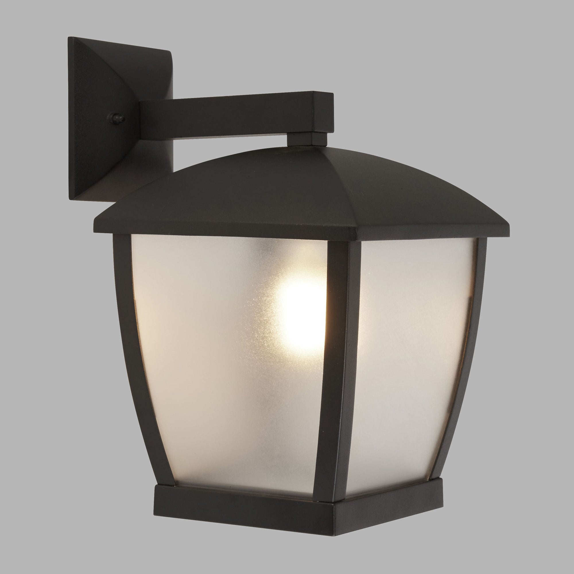 Applique Vintage Seattle Alluminio Nero Policarbonato Trasparente 1 Luce E27