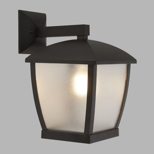 Applique Vintage Seattle Alluminio Nero Policarbonato Trasparente 1 Luce E27