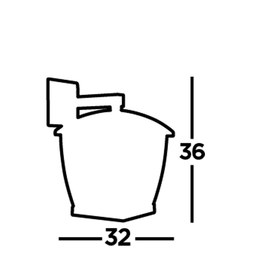 Applique Vintage Seattle Alluminio Nero Policarbonato Trasparente 1 Luce E27