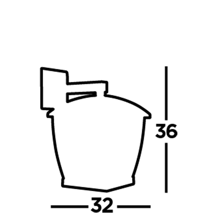 Applique Vintage Seattle Alluminio Nero Policarbonato Trasparente 1 Luce E27