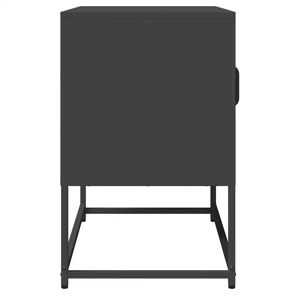 vidaXL Mobile TV Nero 68x39x60,5 cm in Acciaio Laminato a Freddo