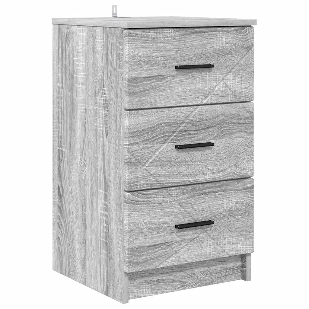 Armadio da Notte con cassetto Grigio sonoma 38 x 38 x 66 cm